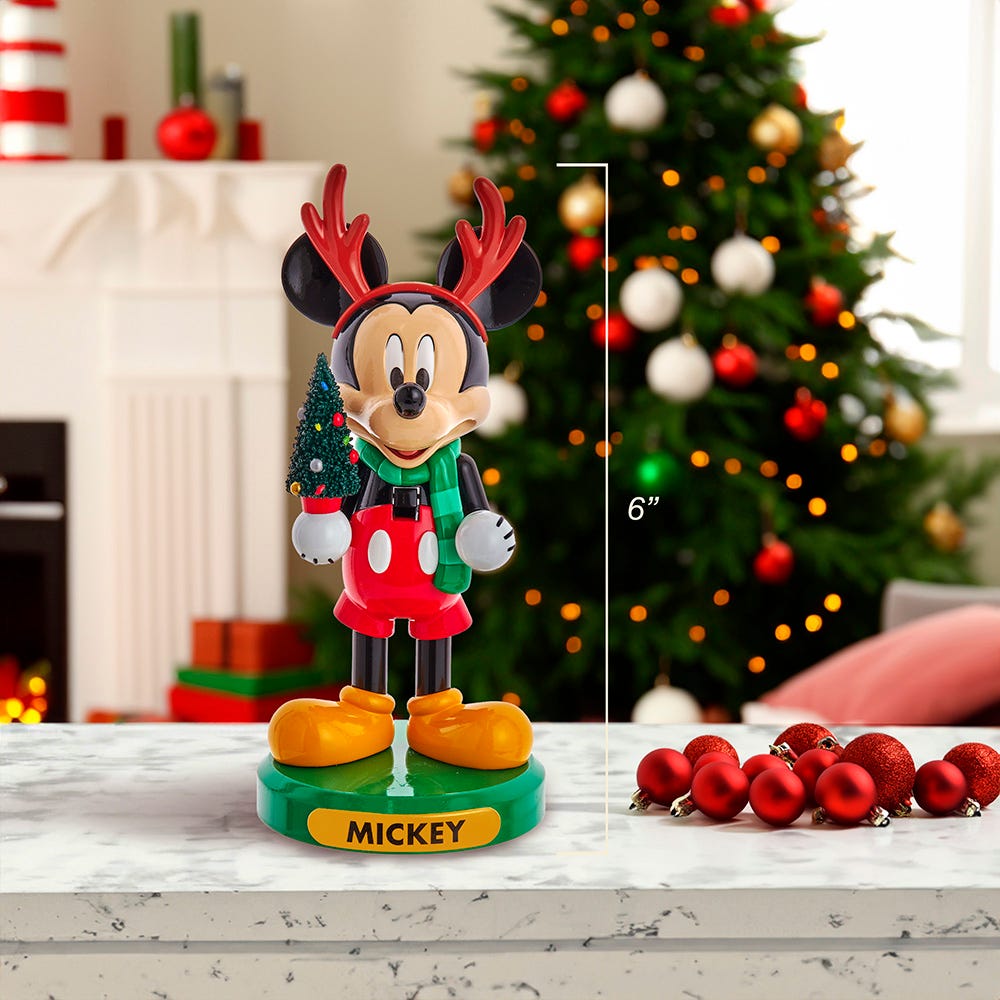 Kurt Adler 6-Inch Disney© Mickey Mouse With Tree Nutcracker